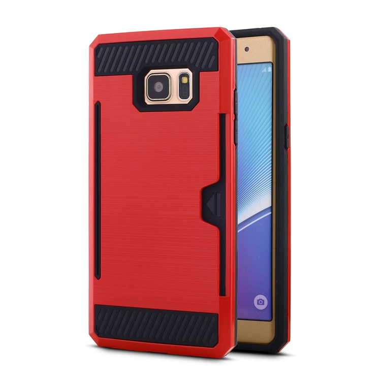 Galaxy Note FE / Note FAN Edition / Note 7 Credit Card Armor Case (Red)